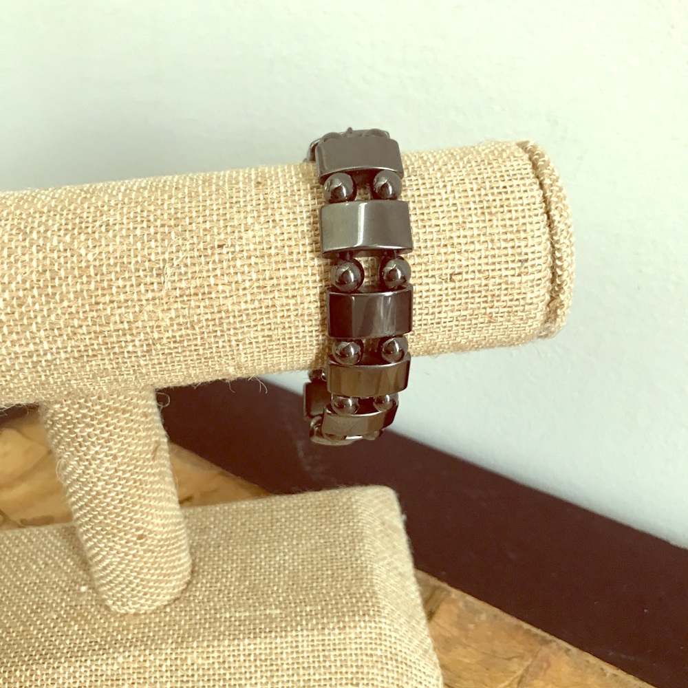 Natural Hematite stone bracelet.